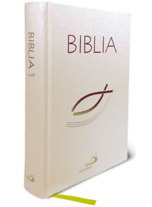 Biblia "z rybką"- oprawa twarda, biała, z paginatorami ST i NT z przypisami