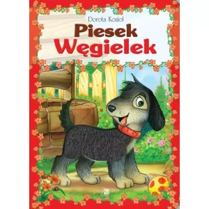 Piesek Węgielek  książeczka z miękkim futerkiem