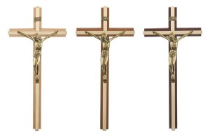 Krzyż h 260 mm drewno/metal