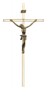 Krzyż wiszący h 210 mm mosiądz