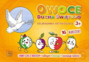 Owoce Ducha Świętego. Kolorowanka z naklejkami