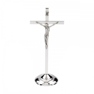 Krzyż stojący nowoczesny h 300 mm Stal Nierdzewna