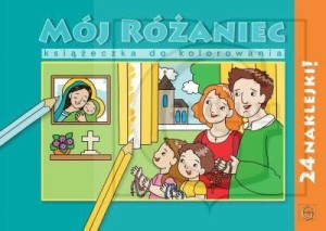 Mój różaniec. Kolorowanka z naklejkami