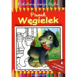 Piesek Węgielek - kolorowanka