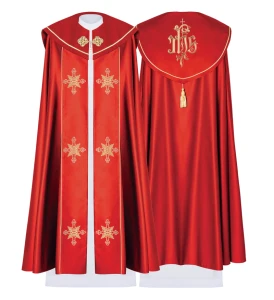 KAPA EUCHARYSTYCZNA MONOGRAM IHS CZERWONA (023)