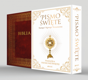  Pismo Święte Starego i Nowego Testamentu. Biblia domowa. Pamiątka I Komunii Świętej w etui