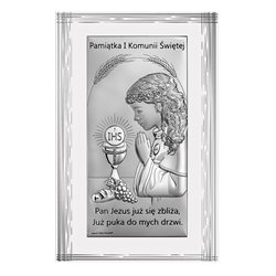 OBRAZEK SREBRNY na PIERWSZĄ KOMUNIĘ 6717W/2A 