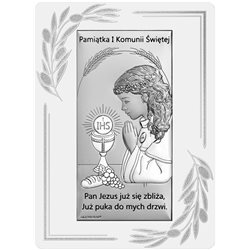 OBRAZEK SREBRNY  na PIERWSZĄ KOMUNIĘ 6717OP/1A 