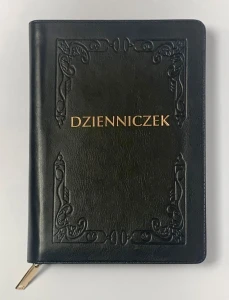 Dzienniczek Siostry Fustyny. Skóra. Czarny. Duży